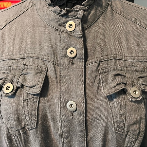 INC International Concepts Jacket Grey Linen - EUC - Picture 2 of 4